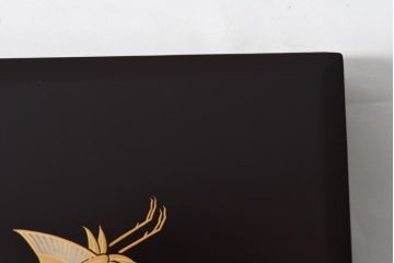 アンティーク雑貨　未使用　平安象彦　松喰鶴蒔絵手許箱(漆器)