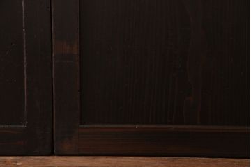 古民具・骨董　古い木の渋さが魅力の帯戸(板戸、引き戸、建具)4枚セット