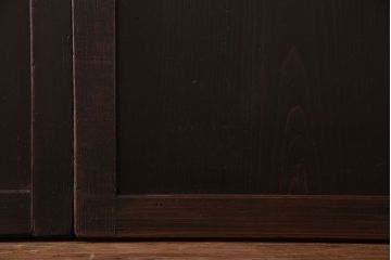 古民具・骨董　古い木の渋さが魅力の帯戸(板戸、引き戸、建具)4枚セット