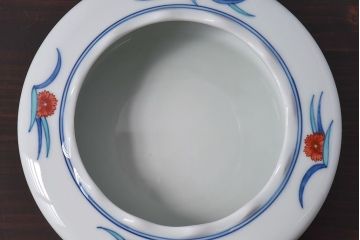 アンティーク雑貨　十三代今泉今右衛門　錦花絵灰皿(未使用)