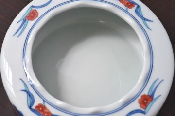 アンティーク雑貨　十三代今泉今右衛門　錦花絵灰皿(未使用)