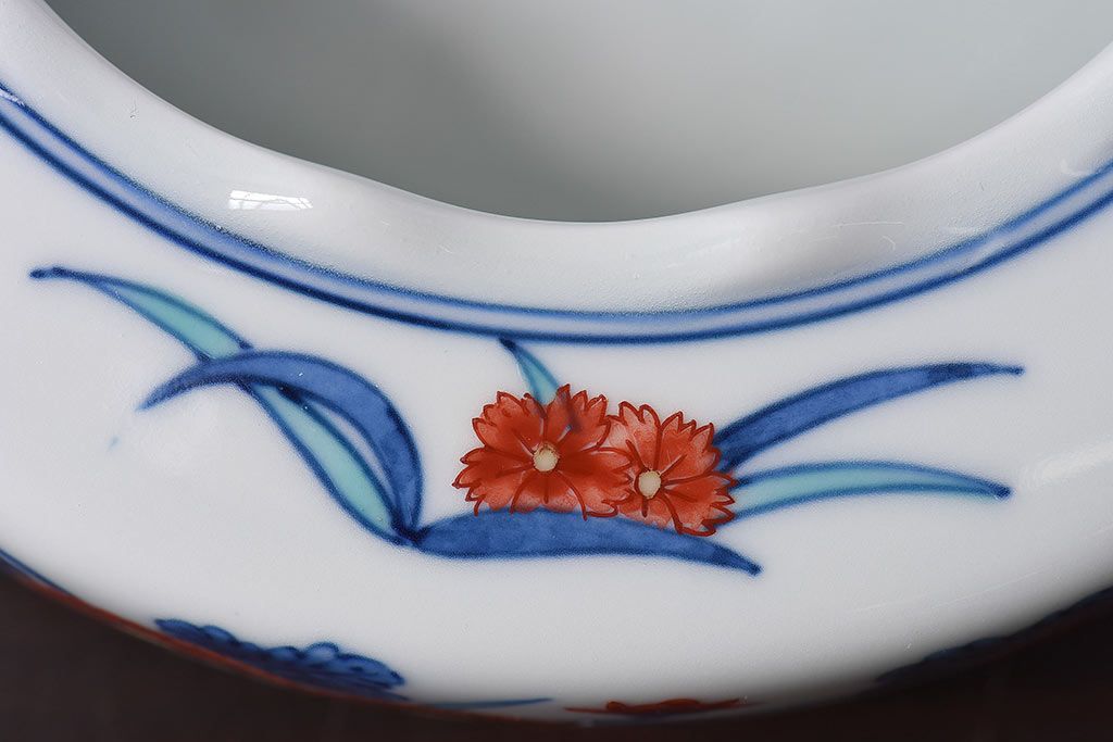 アンティーク雑貨　十三代今泉今右衛門　錦花絵灰皿(未使用)