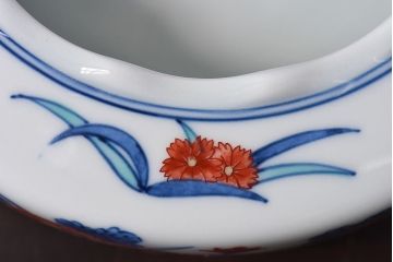 アンティーク雑貨　十三代今泉今右衛門　錦花絵灰皿(未使用)