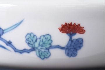 アンティーク雑貨　十三代今泉今右衛門　錦花絵灰皿(未使用)