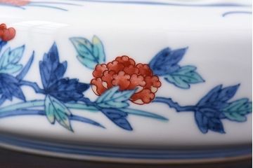 アンティーク雑貨　十三代今泉今右衛門　錦花絵灰皿(未使用)