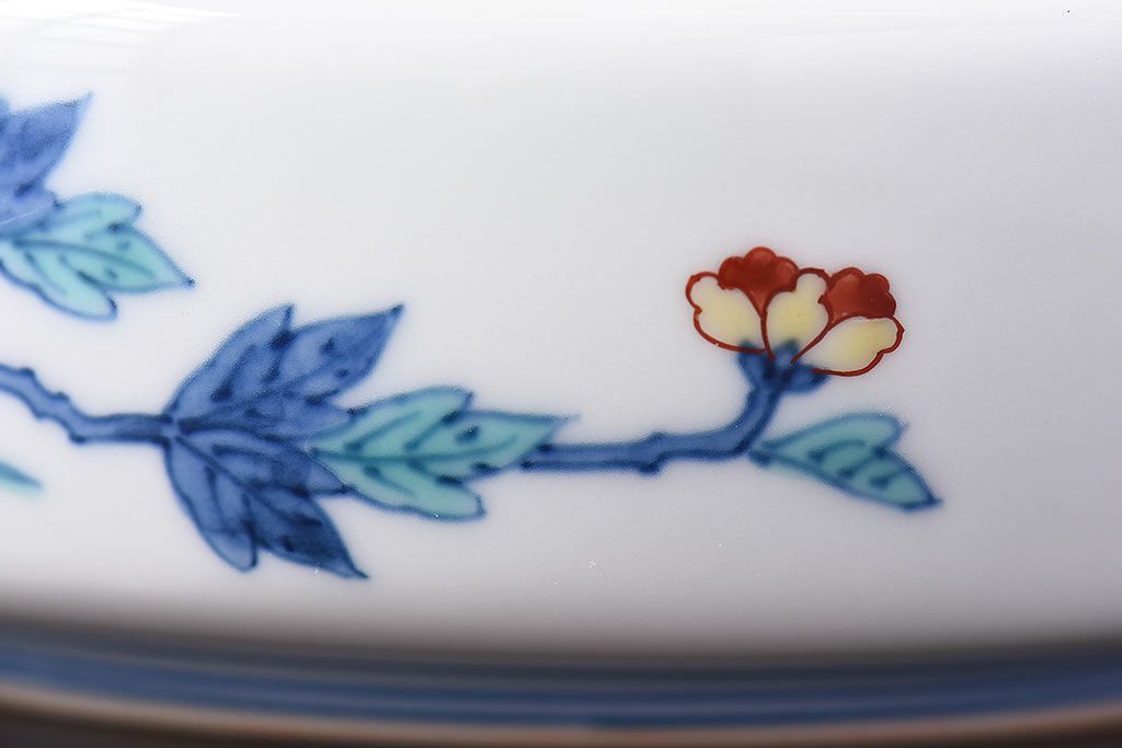 アンティーク雑貨　十三代今泉今右衛門　錦花絵灰皿(未使用)