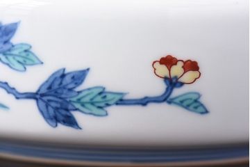 アンティーク雑貨　十三代今泉今右衛門　錦花絵灰皿(未使用)