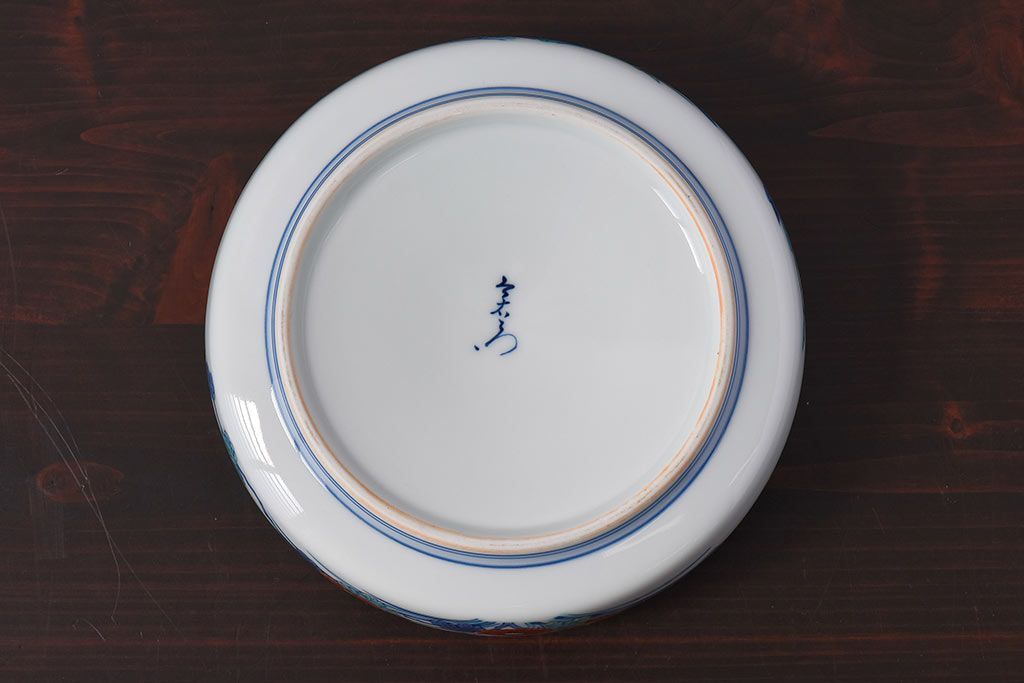 アンティーク雑貨　十三代今泉今右衛門　錦花絵灰皿(未使用)