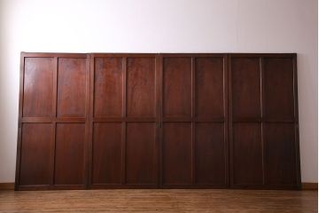 【I様ご成約済み】和製アンティーク　存在感のあるモダンな板戸(引き戸、建具)4枚セット