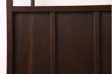 【K様ご決済用】大正ロマン　当時物色ガラス入り!ダイヤガラスとの組み合わせが美しいガラス引き戸(引き戸、ガラス戸、建具)