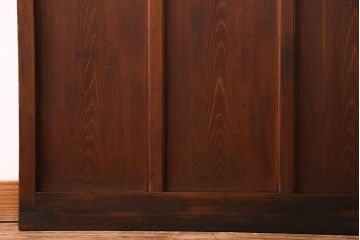 【K様ご決済用】大正ロマン　当時物色ガラス入り!ダイヤガラスとの組み合わせが美しいガラス引き戸(引き戸、ガラス戸、建具)