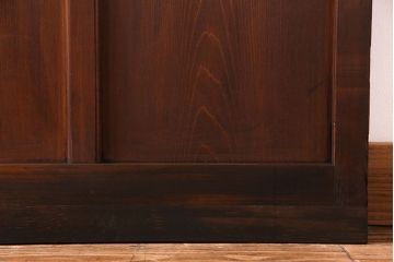 【K様ご決済用】大正ロマン　当時物色ガラス入り!ダイヤガラスとの組み合わせが美しいガラス引き戸(引き戸、ガラス戸、建具)