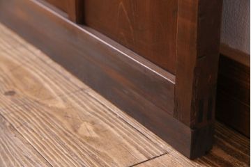 【K様ご決済用】大正ロマン　当時物色ガラス入り!ダイヤガラスとの組み合わせが美しいガラス引き戸(引き戸、ガラス戸、建具)