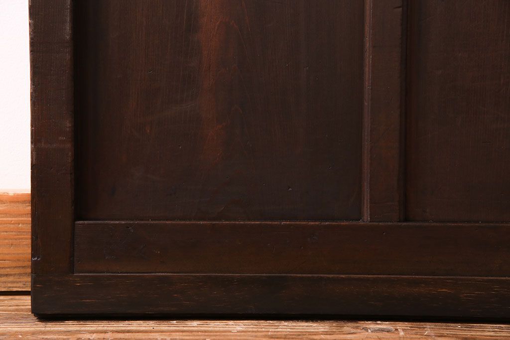 【K様ご決済用】大正ロマン　当時物色ガラス入り!ダイヤガラスとの組み合わせが美しいガラス引き戸(引き戸、ガラス戸、建具)