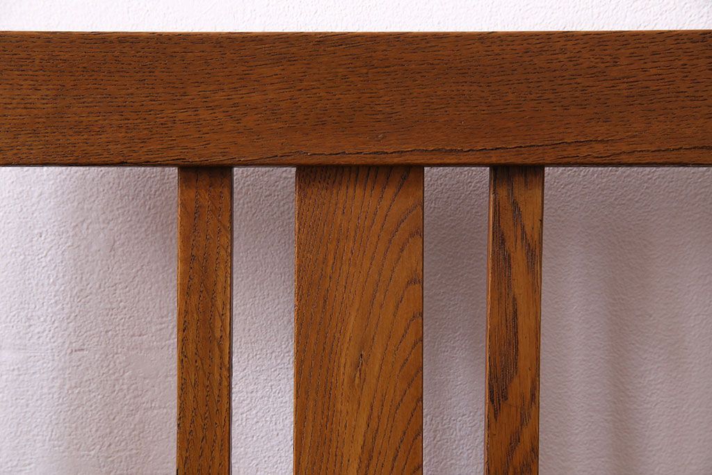 アンティーク家具　和製アンティーク　木のぬくもりを感じるナラ材のシンプルチェア(椅子、ダイニングチェア)