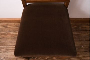 アンティーク家具　和製アンティーク　木のぬくもりを感じるナラ材のシンプルチェア(椅子、ダイニングチェア)