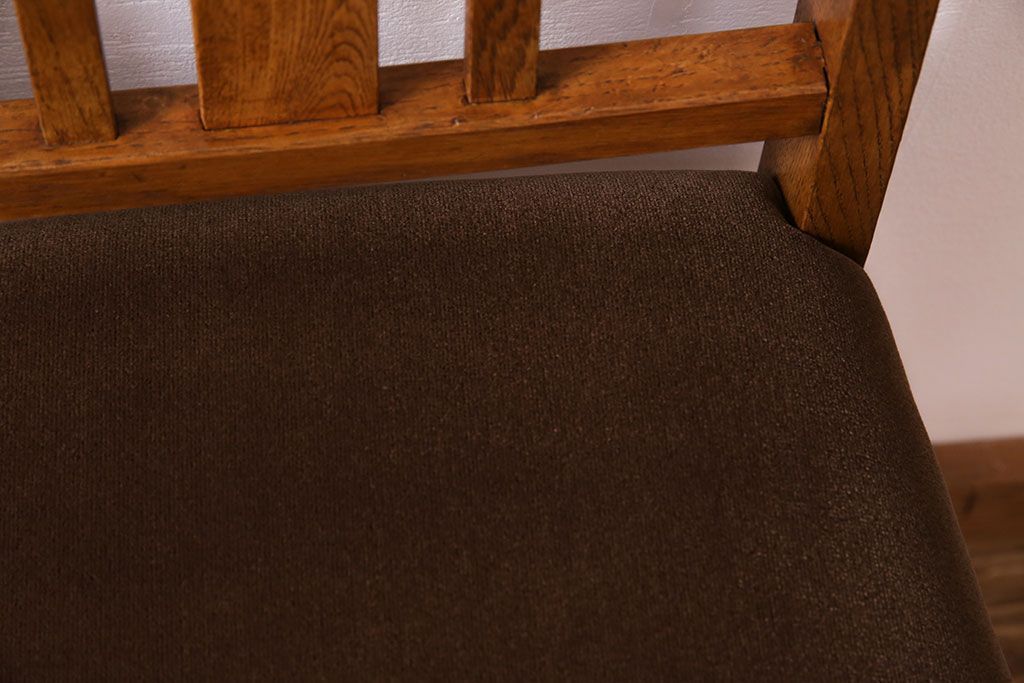 アンティーク家具　和製アンティーク　木のぬくもりを感じるナラ材のシンプルチェア(椅子、ダイニングチェア)