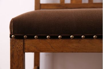 アンティーク家具　和製アンティーク　木のぬくもりを感じるナラ材のシンプルチェア(椅子、ダイニングチェア)