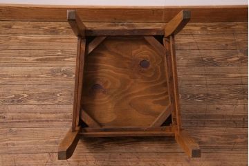 アンティーク家具　和製アンティーク　木のぬくもりを感じるナラ材のシンプルチェア(椅子、ダイニングチェア)