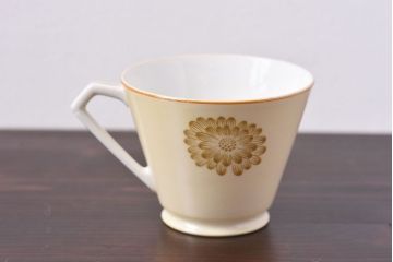 アンティーク雑貨　オールドノリタケ(則武・日陶)　レトロなデザインのカップ&ソーサー(洋食器)2客セット