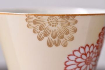 アンティーク雑貨　オールドノリタケ(則武・日陶)　レトロなデザインのカップ&ソーサー(洋食器)2客セット