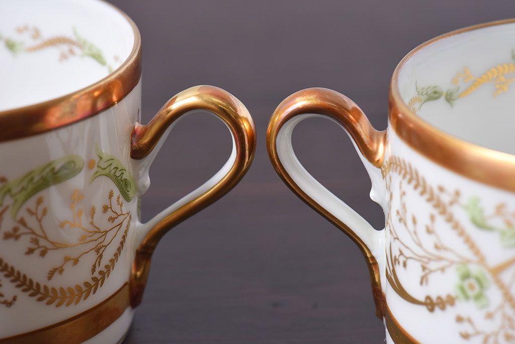 アンティーク雑貨　Richard Ginori(リチャード・ジノリ) ラ・スカラ　カップ&ソーサー(洋食器)2客セット