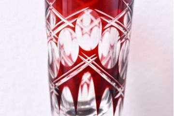 アンティーク雑貨　昭和初期　和モダンな雰囲気漂う切子ショットグラス(酒器)2個セット(1)