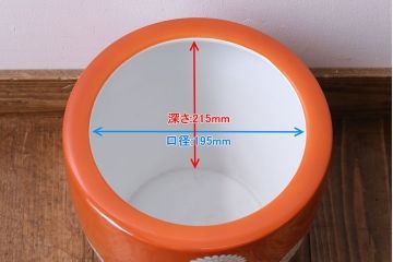 アンティーク雑貨　オールドノリタケ(則武・日陶)　ヤジロベー印　朱色地白菊文　火鉢(1)