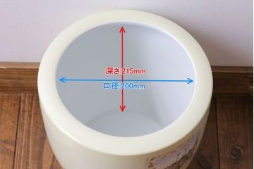 アンティーク雑貨　ノリタケ・則武(日陶)　「東海道五十三次」和の雰囲気漂う火鉢(手あぶり、鉢カバー、傘立て)(3)