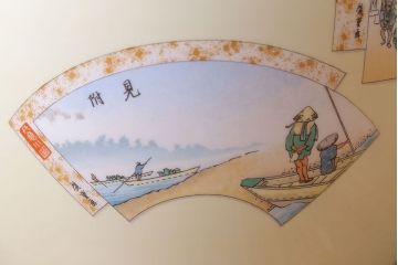 アンティーク雑貨　ノリタケ・則武(日陶)　「東海道五十三次」和の雰囲気漂う火鉢(手あぶり、鉢カバー、傘立て)(3)