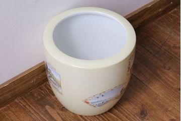 アンティーク雑貨　ノリタケ・則武(日陶)　「東海道五十三次」和の雰囲気漂う火鉢(手あぶり、鉢カバー、傘立て)(3)