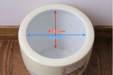 和製アンティーク　オールドノリタケ　日陶(則武)　「東海道五十三次」和の雰囲気漂う火鉢(瀬戸火鉢、Noritake、noritake、NORITAKE、手あぶり、鉢カバー、傘立て、ディスプレイ)(R-028178)
