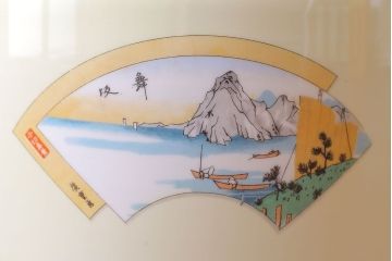 和製アンティーク　オールドノリタケ　日陶(則武)　「東海道五十三次」和の雰囲気漂う火鉢(瀬戸火鉢、Noritake、noritake、NORITAKE、手あぶり、鉢カバー、傘立て、ディスプレイ)(R-028178)