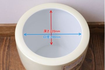 和製アンティーク　オールドノリタケ　日陶(則武)　東海道五十三次　江戸の風景が楽しめる火鉢(瀬戸火鉢、Noritake、noritake、NORITAKE、鉢カバー、傘立て、ディスプレイ)(R-028180)(2)