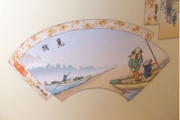 和製アンティーク　オールドノリタケ　日陶(則武)　東海道五十三次　江戸の風景が楽しめる火鉢(瀬戸火鉢、Noritake、noritake、NORITAKE、鉢カバー、傘立て、ディスプレイ)(R-028180)(2)
