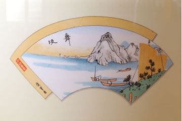 和製アンティーク　オールドノリタケ　日陶(則武)　東海道五十三次　江戸の風景が楽しめる火鉢(瀬戸火鉢、Noritake、noritake、NORITAKE、鉢カバー、傘立て、ディスプレイ)(R-028180)(2)