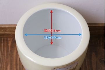 アンティーク雑貨　日陶(ノリタケ、則武)　東海道五十三次　江戸の風景が楽しめる火鉢(鉢カバー、傘立て、ディスプレイ)(R-028181)(3)