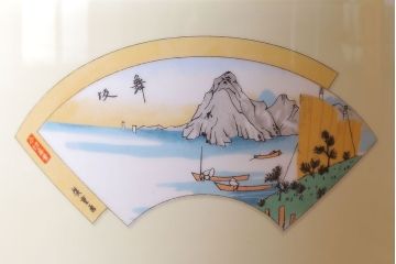 和製アンティーク　オールドノリタケ　日陶(則武)　東海道五十三次　江戸の風景が楽しめる火鉢(瀬戸火鉢、Noritake、noritake、NORITAKE、鉢カバー、傘立て、ディスプレイ)(R-028181)(3)