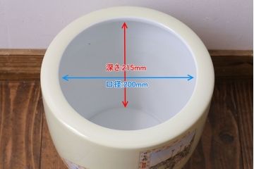 アンティーク雑貨　日陶(ノリタケ、則武)　東海道五十三次　江戸の風景が楽しめる火鉢(鉢カバー、傘立て、ディスプレイ)(R-028182)