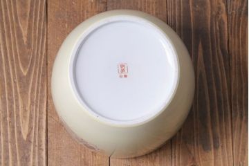 アンティーク雑貨　日陶(ノリタケ、則武)　東海道五十三次　江戸の風景が楽しめる火鉢(鉢カバー、傘立て、ディスプレイ)(R-028182)