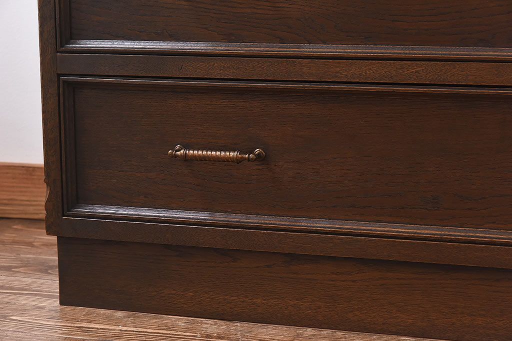 ヴィンテージ家具　ビンテージ　永田良介商店　優雅な雰囲気漂う大型チェスト(整理箪笥、タンス、引き出し)