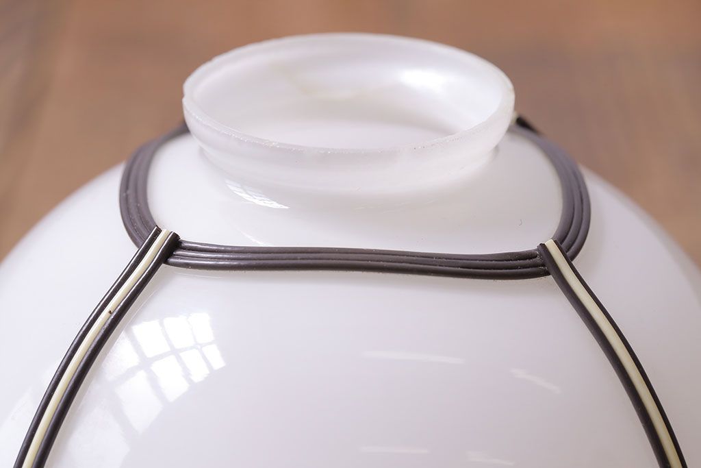 和製アンティーク　ベークライト製　市松模様の飾りがレトロな趣きのペンダントライト(天井照明、吊り下げ照明)