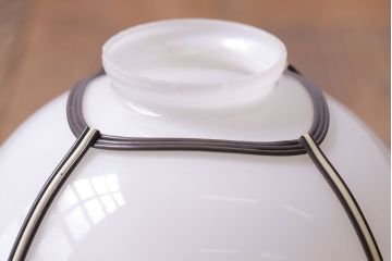 和製アンティーク　ベークライト製　市松模様の飾りがレトロな趣きのペンダントライト(天井照明、吊り下げ照明)