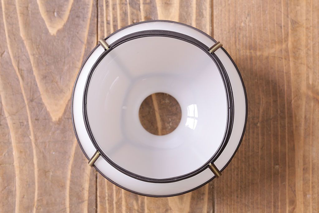 和製アンティーク　ベークライト製　市松模様の飾りがレトロな趣きのペンダントライト(天井照明、吊り下げ照明)