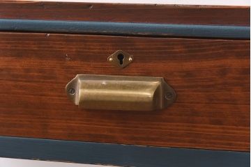 ペイント家具　レトロな雰囲気漂う平机(ダイニングテーブル、作業台、学習机)