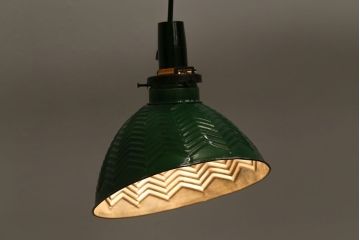 昭和期　使い古された質感がかっこいい!アルミのペンダントライト(天井照明、吊り下げ照明)