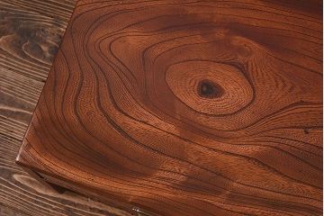 アンティーク家具　大正昭和期　総ケヤキ材の上質な雰囲気漂う文机(ローテーブル、座卓)