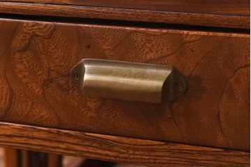 アンティーク家具　大正昭和期　総ケヤキ材の上質な雰囲気漂う文机(ローテーブル、座卓)