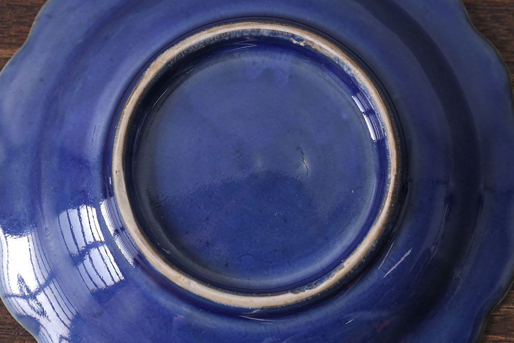 中国美術 瑠璃 金彩 皿(K-LC749) 中国美術 瑠璃 金彩 皿(K-LC749) 中国