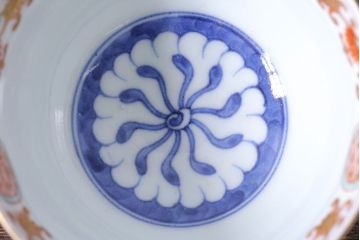 江戸期　華やかな色合いが目を引く色絵向付(和食器)(3)